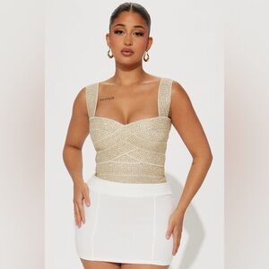 Elegant Cream Knit Women's Top Micas